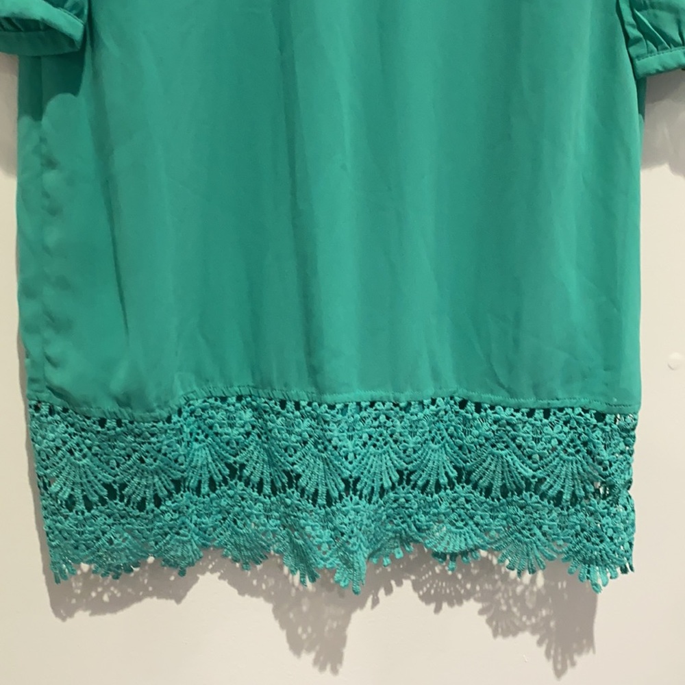 Sequin Hearts Green Midi Dress Size 5 - Picture 4 of 5
